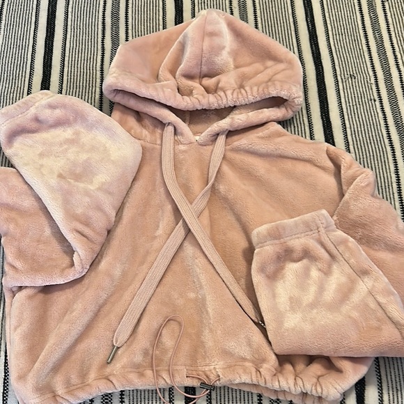Weekend Edition Pink Fleece Hoodie - Picture 1 of 3